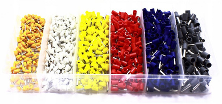 TULEJKI ZAKOŃCZENIA KABLOWE ZESTAW TULEJEK 1100 SZTUK