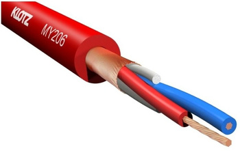 Kabel Klotz MY206 ekranowany symetryczny czerwony