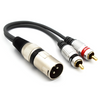 ADAPTER PRZEJŚCIÓWKA WTYK XLR MĘSKI 3 PIN NA 2X WTYK RCA VITALCO