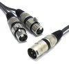 KABEL ADAPTER ROZDZIELACZ XLR MĘSKI - 2X XLR ŻEŃSKI 0,5m SPLITTER VITALCO