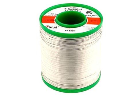 Cyna bezołowiowa Sn99Cu1 1kg / 0,7mm