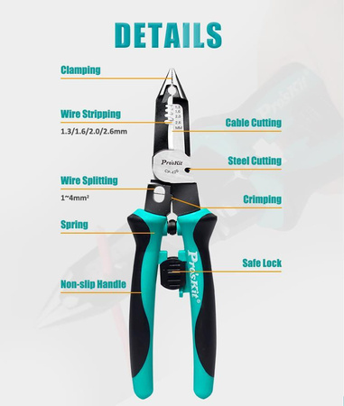 ZACISKARKA KONEKTORÓW ŚCIĄGACZ CP-420 PROSKIT 5W1