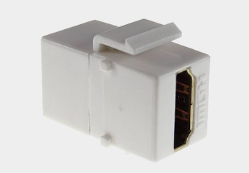 Łącznik HDMI keystone biały