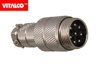 Wtyk mikrof. CB 8p prosty na kabel Vitalco